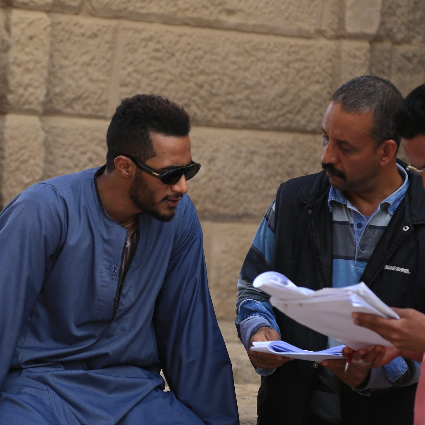 حسين قناو مع محمد رمضان في كواليس مسلسل 