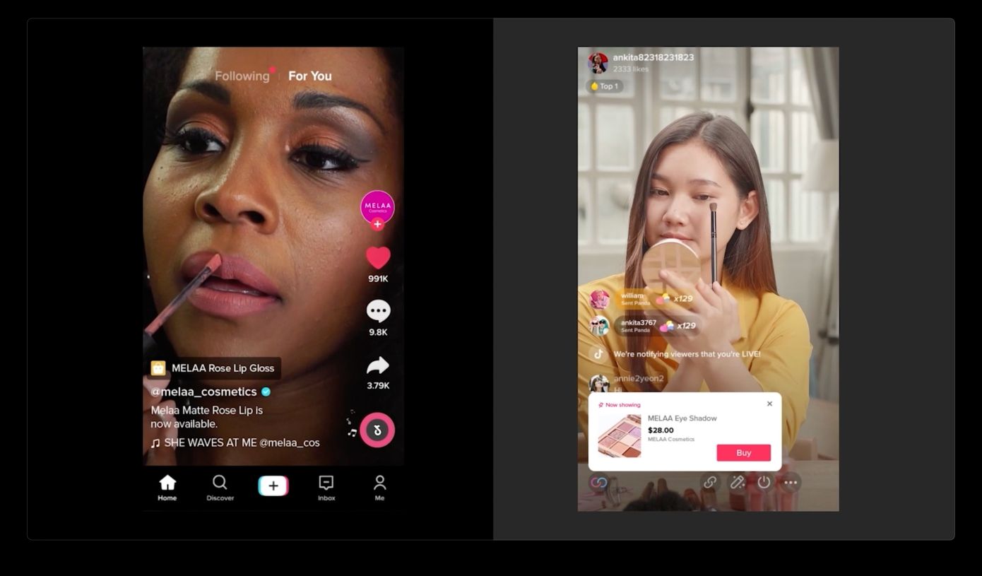 أشكال متعددة للتسوق داخل تيك توك - TikTok