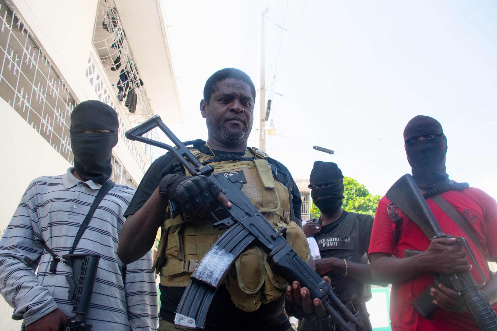 Armed gang leader Jimmy 'Barbecue' Cherizier and his men are seen in Port-au-Prince, Haiti, March 5,2024. Haiti's police academy came under attack by an armed gang on March 5, as the tiny Caribbean nation fell into deeper isolation in the wake of an assault on the airport and a deadly prison breakout.
The attack on the academy, where more than 800 cadets are training, was repelled after the arrival of reinforcements, said Lionel Lazarre of the Haitian police union.
The gangs say they want to overthrow the disputed prime minister, Ariel Henry, who was out of the country at the weekend for a trip to Kenya to push for the deployment of a UN-backed multinational police mission to try to stabilize Haiti. (Photo by Clarens SIFFROY / AFP)