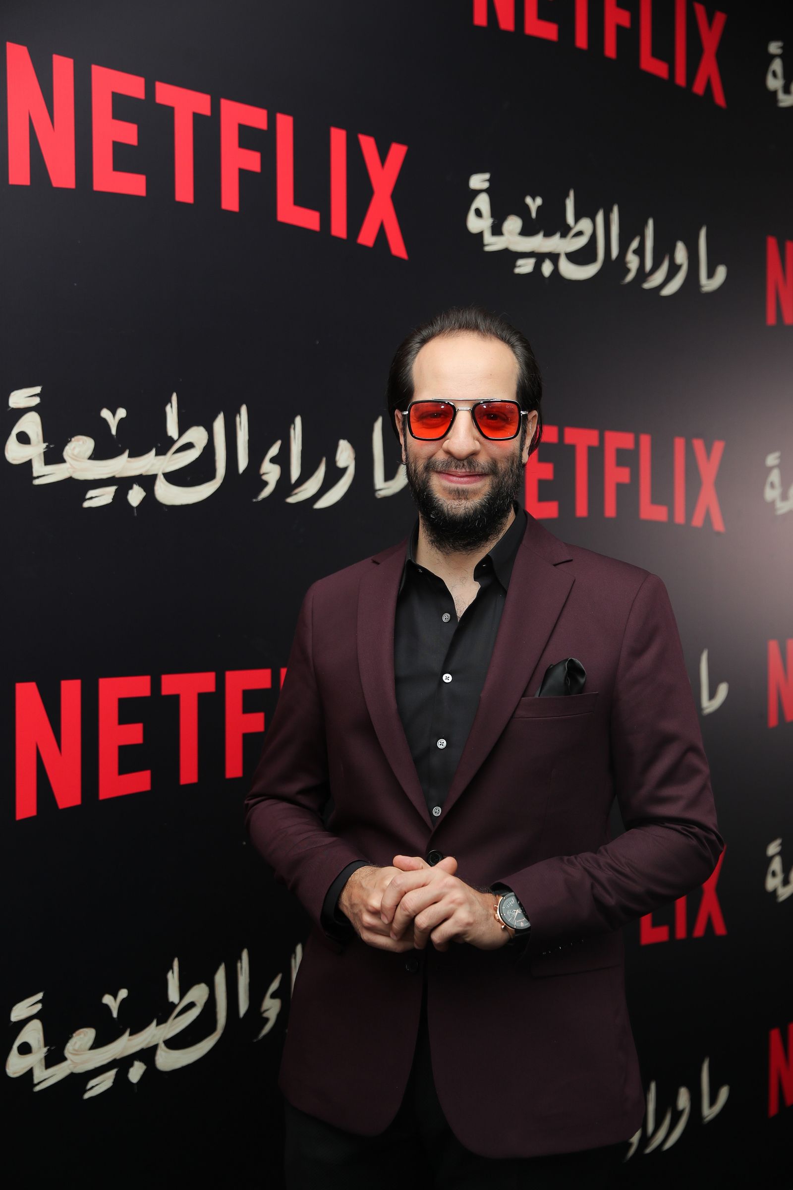 الممثل المصري أحمد أمين، خلال حفل إطلاق مسلسل 