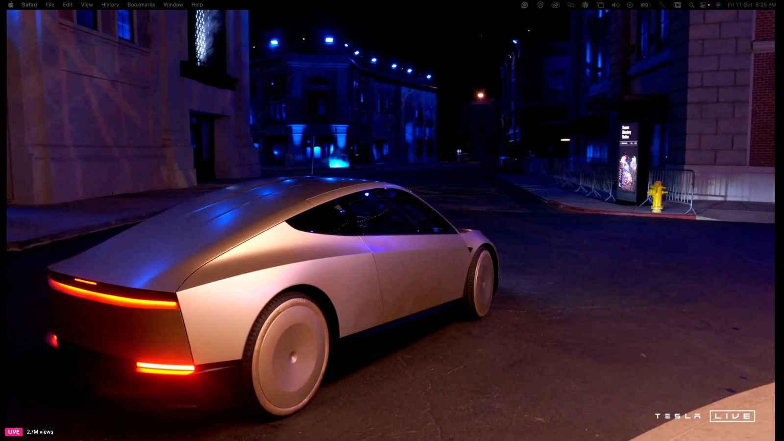 Tesla CEO and X owner Elon Musk rides in Tesla's robotaxi at an unveilling event in Los Angeles, California, U.S. October 10, 2024. Tesla/Handout via REUTERS    THIS IMAGE HAS BEEN SUPPLIED BY A THIRD PARTY NO RESALES. NO ARCHIVES