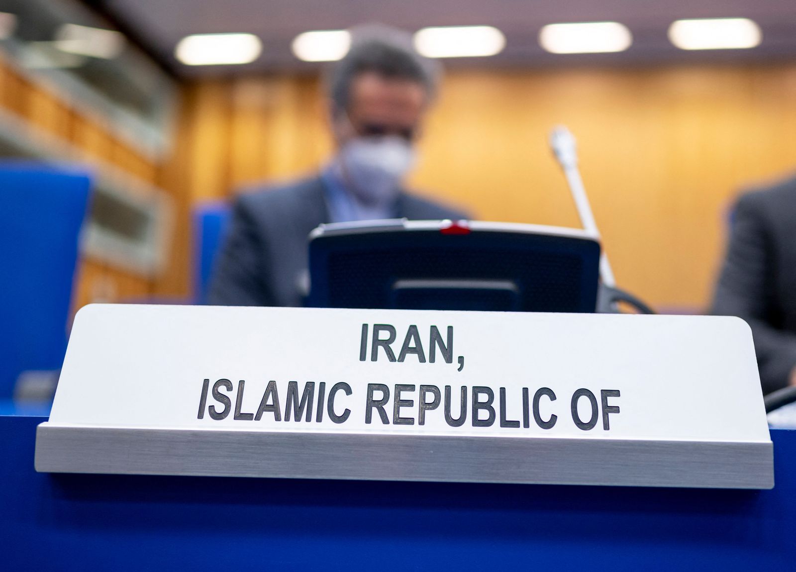 الملحق السياسي لإيران في البعثة الدائمة للمنظمات الدولية في فيينا في اجتماع سابق لمجلس محافظي الوكالة الدولية للطاقة الذرية. 7 مارس 2022 - AFP