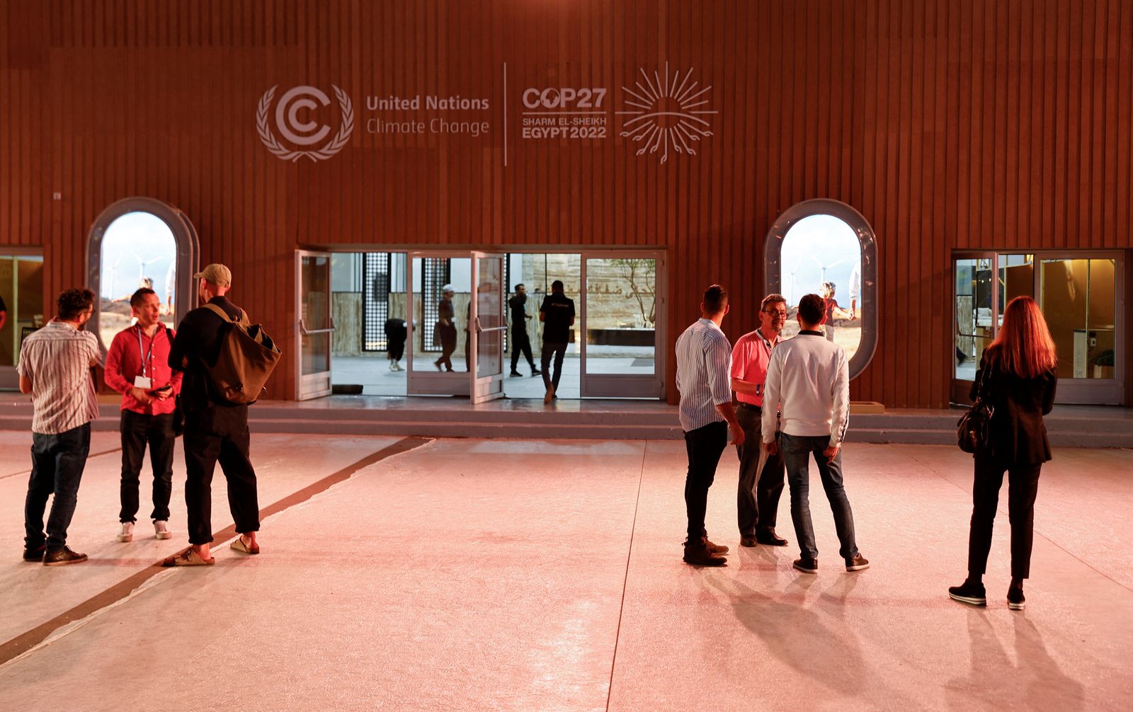 Participants visit the Sharm El-Sheikh International Convention Centre where the COP27 climate summit will take place - REUTERS