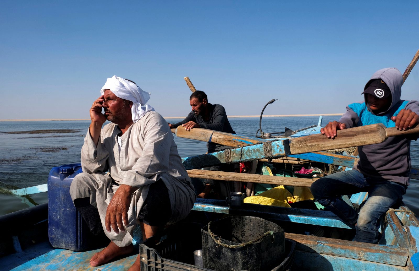 جانب من بحيرة قارون الفيوم بمصر، 8 يونيو 2022 - REUTERS