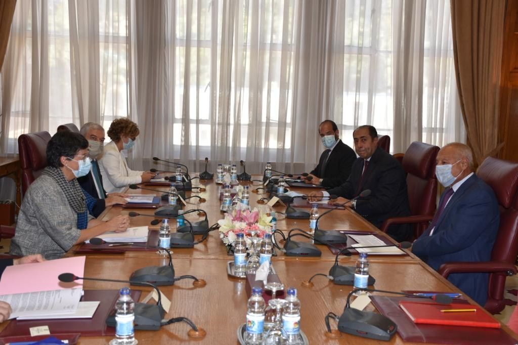 أبو الغيط خلال اجتماعه مع وزيرة الخارجية الإسبانية 