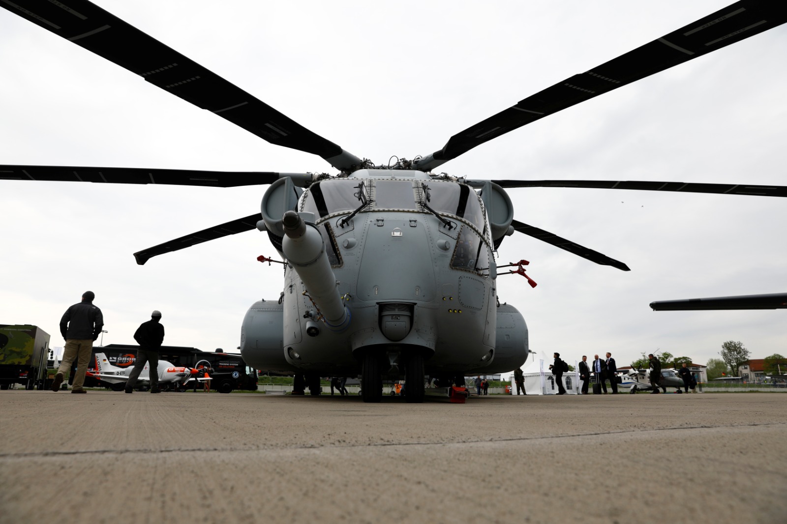 طائرة هليكوبتر من طراز سيكورسكي CH-53K King Stallion في معرض ILA الجوي في ألمانيا. 25 أبريل 2018