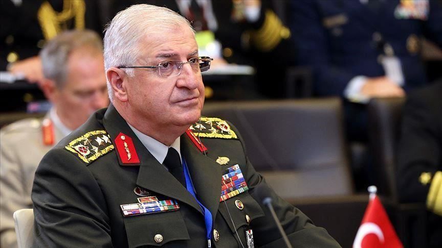يشار غولر عندما كان رئيساً لهيئة الأركان العامة التركية يزور موسكو لبحث الوضع الأمني في سوريا. 25 أكتوبر 2019 - الأناضول