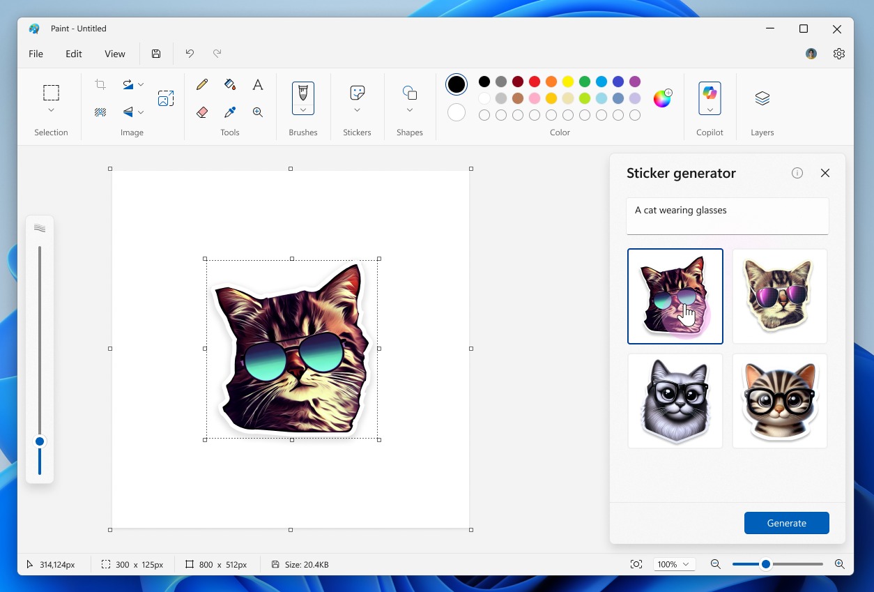 مايكروسوفت تضيف ميزة إنشاء الملصقات على تطبيق Paint على أجهزة ويندوز