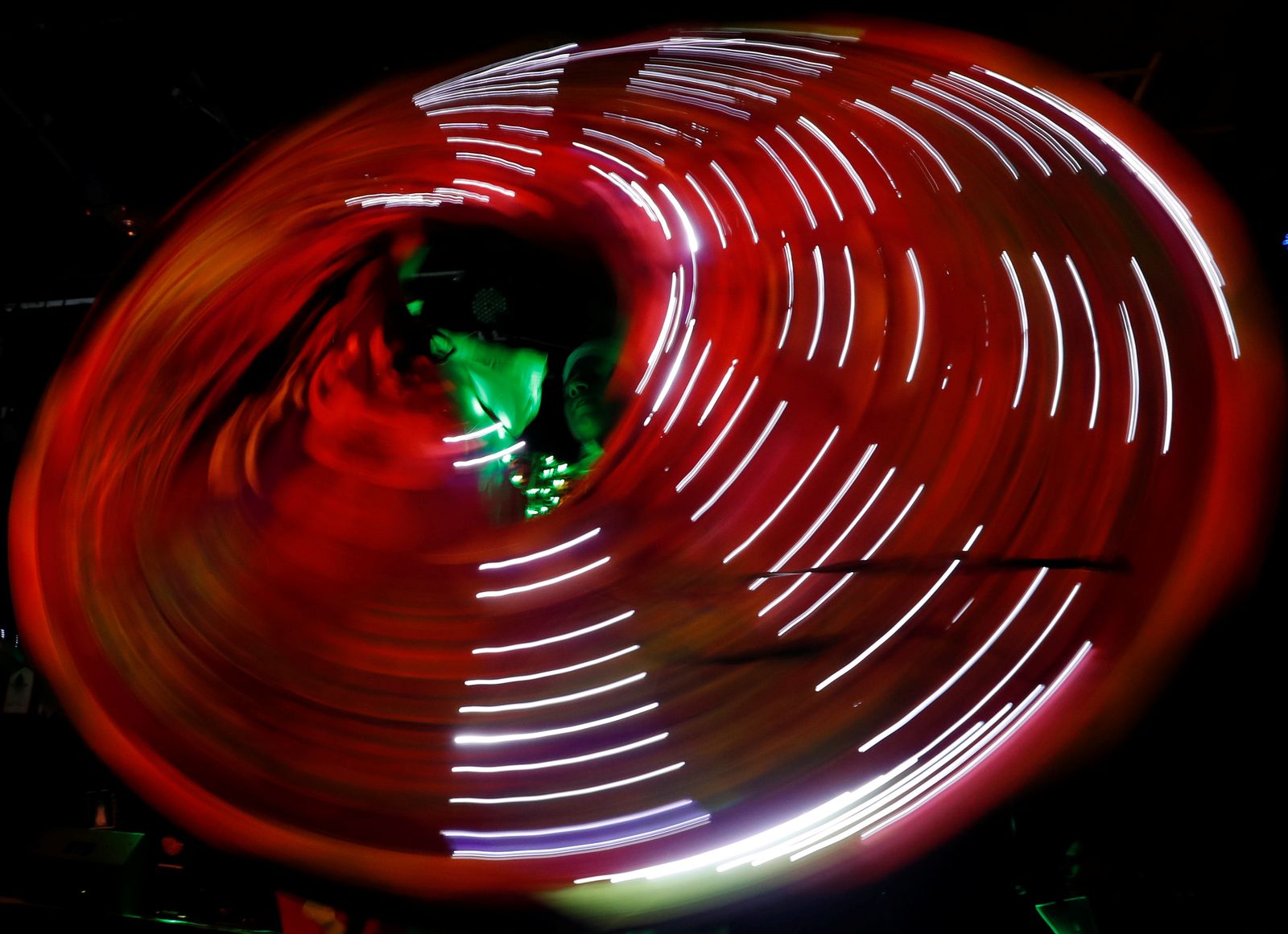 Egyptian whirling dervish dancers perform 