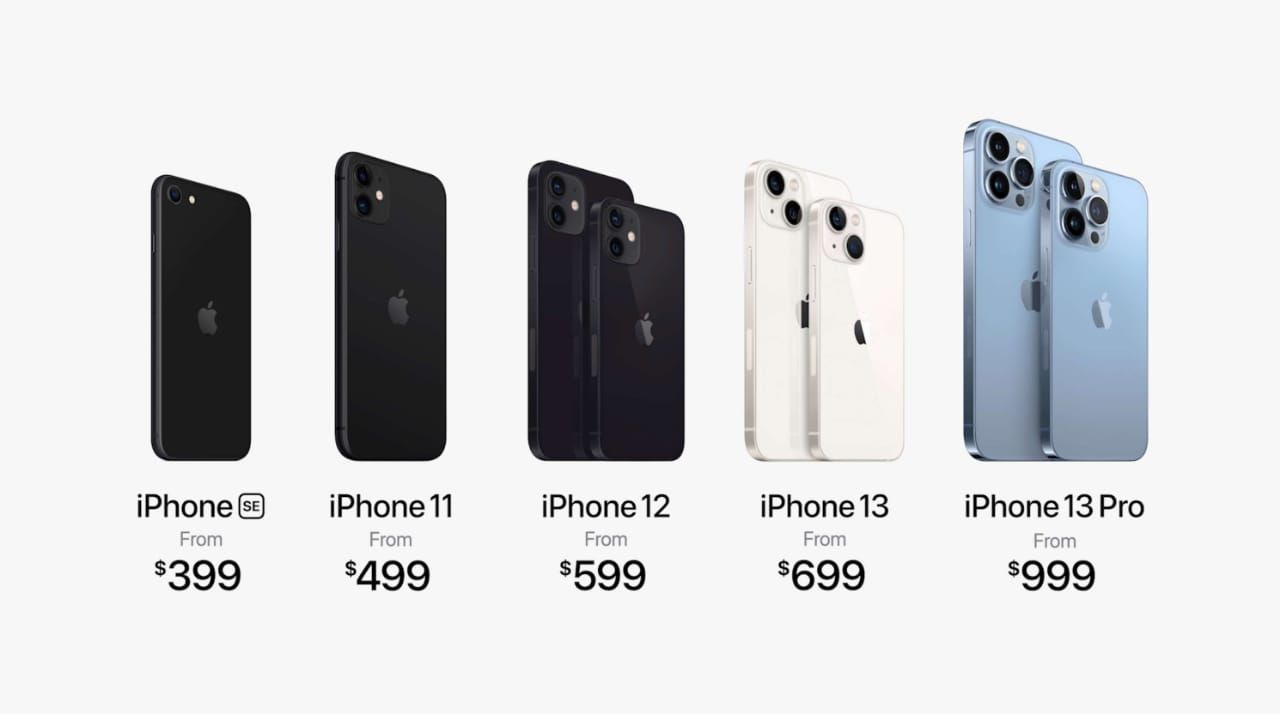 أسعار هواتف آيفون 13 برو ماكس وآيفون 13 وآيفون 12 وآيفون 11 - Apple