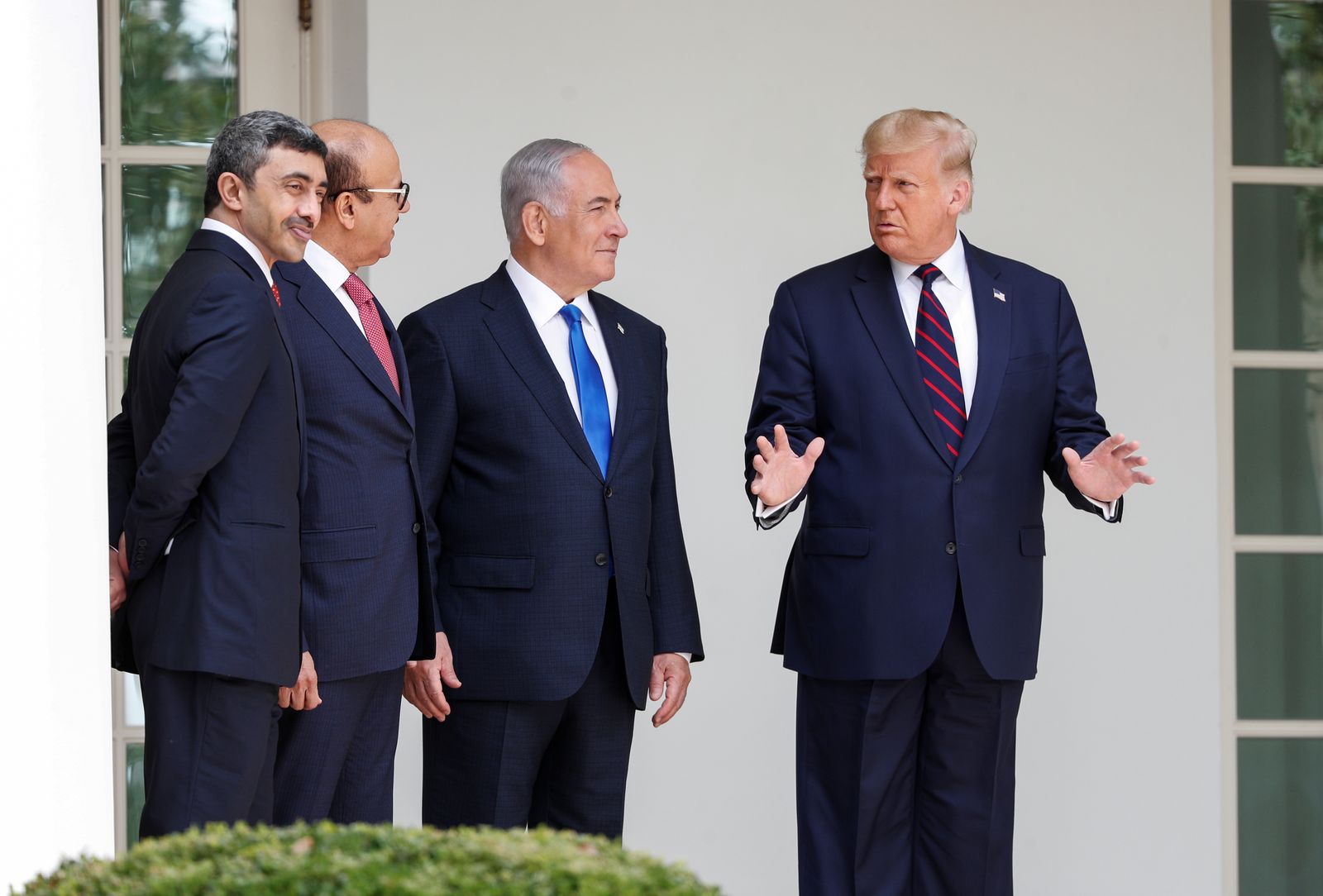 ترمب يستقبل ممثلي الإمارات والبحرين وإسرائيل في البيت الأبيض - REUTERS