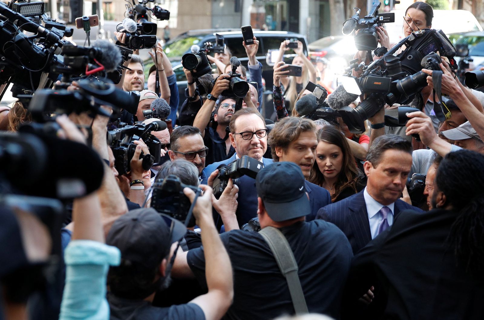 Actor Kevin Spacey arrives at Westminster Magistrates Court in London - REUTERS