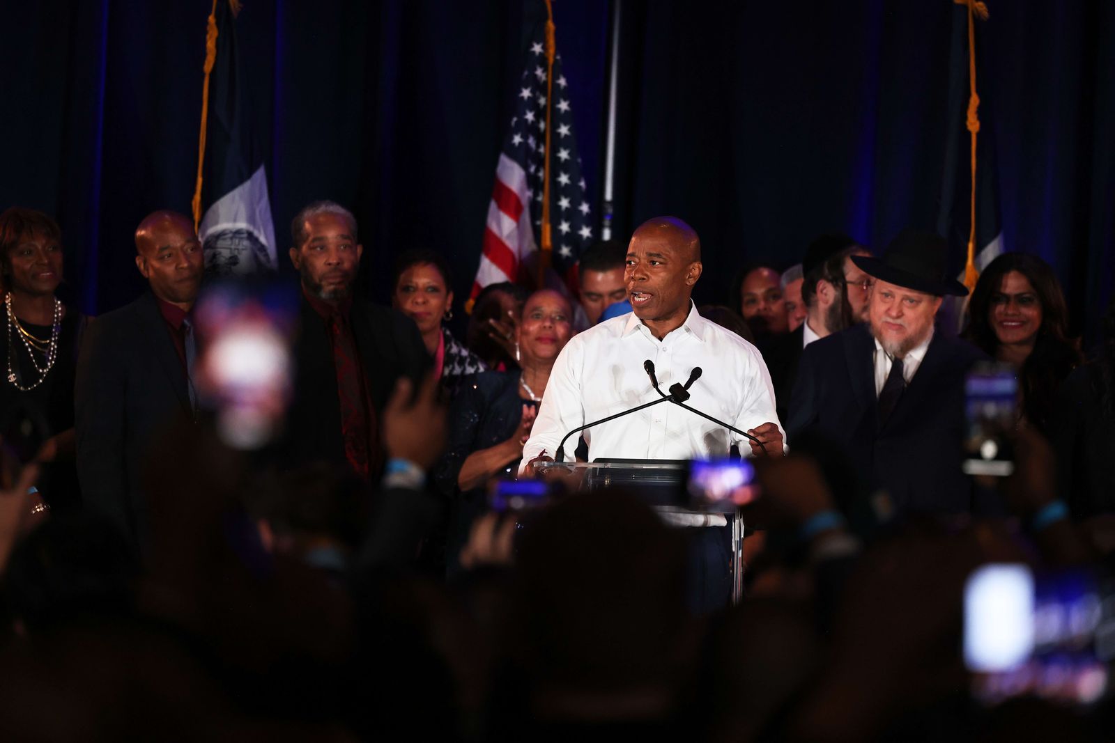 Eric Adams Holds Event On Night Of New York Mayoral Election - AFP