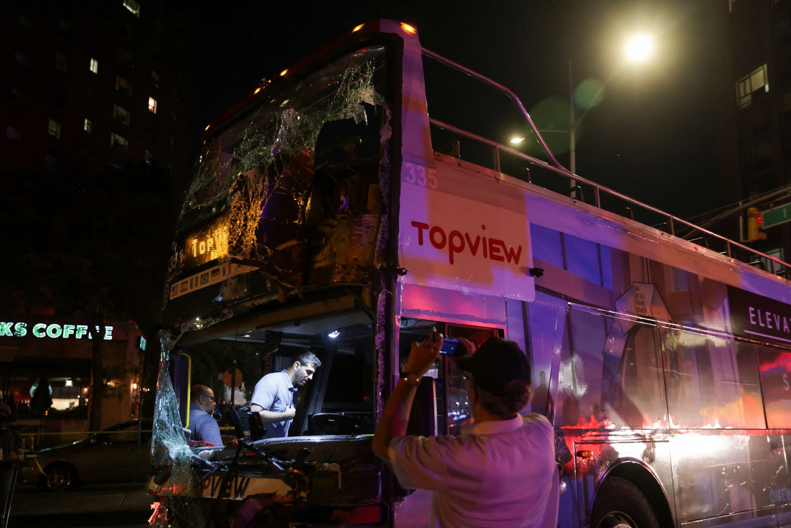 Bus crash in New York City - REUTERS