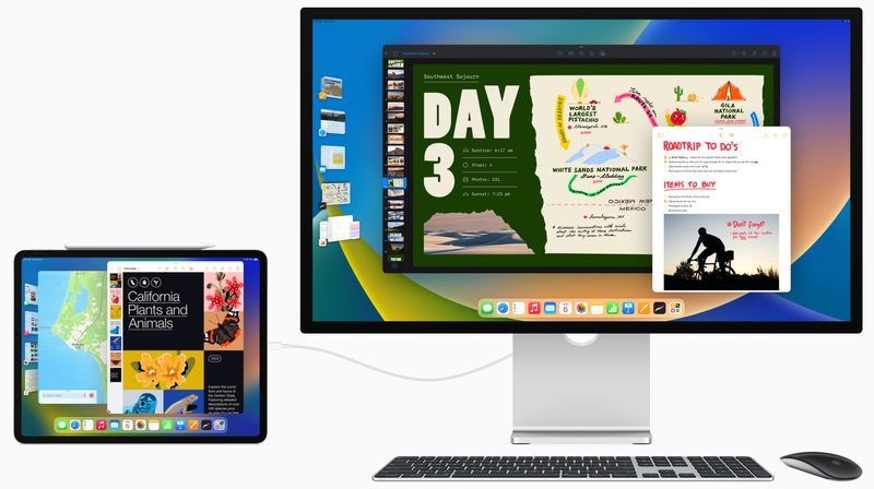 ميزة Stage Manager على آيباد وشاشة خارجية - Apple