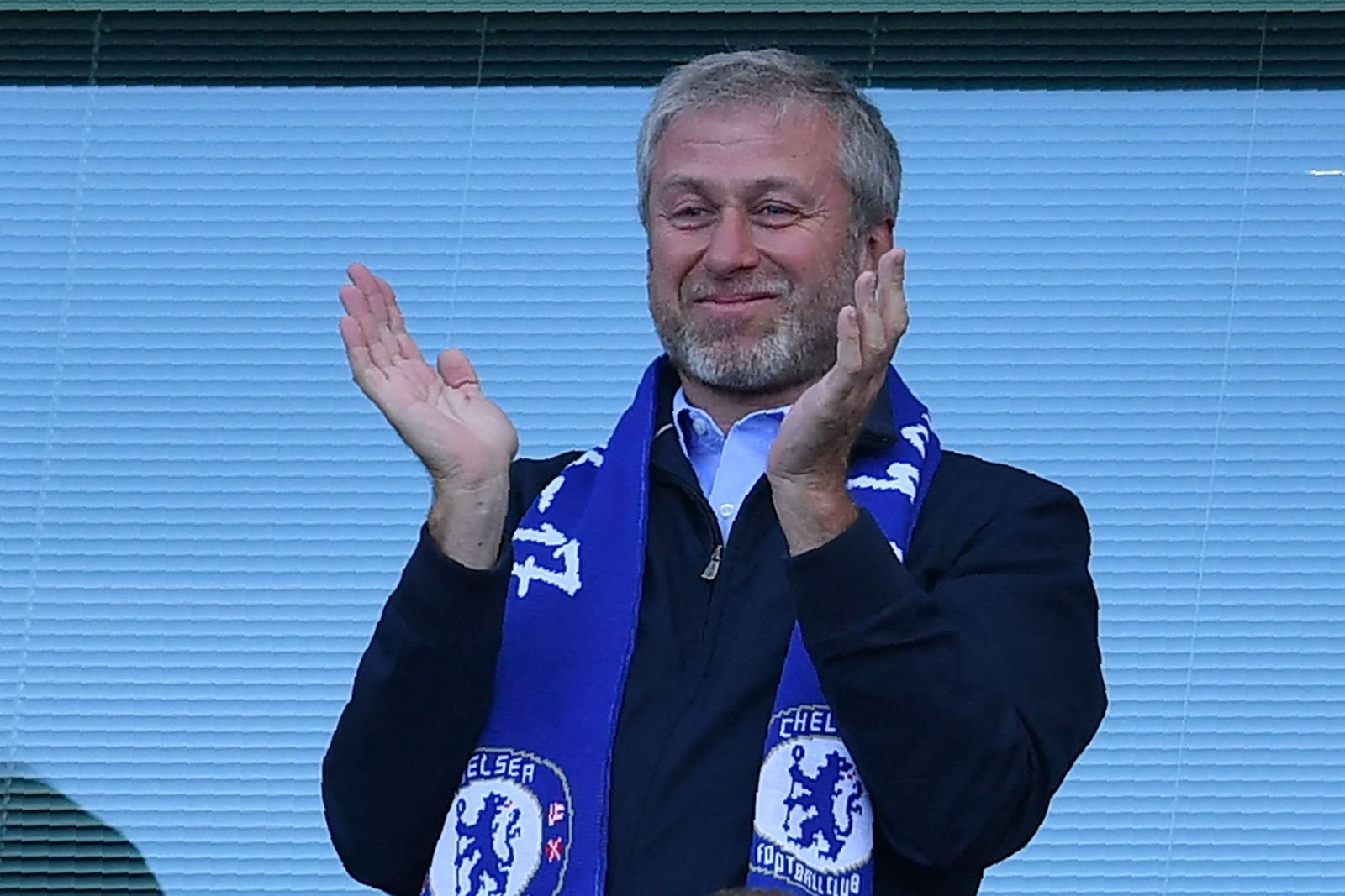 (FILES) In this file photo taken on May 21, 2017 (FILES) In this file photo taken on May 21, 2017 Chelsea's Russian owner Roman Abramovich applauds, as players celebrate their league title win at the end of the Premier League football match between Chelsea and Sunderland at Stamford Bridge in London. - Chelsea owner Roman Abramovich on March 2, 2022, confirmed he will sell the Premier League club amid Russia's invasion of Ukraine. Russian billionaire Abramovich has decided it is in the 
