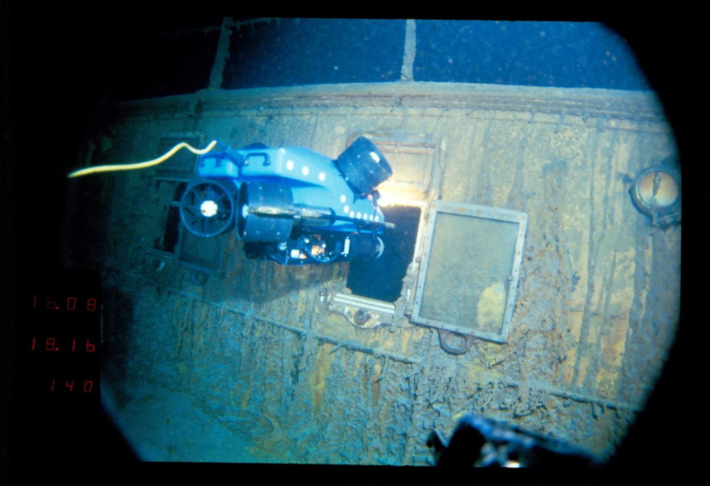 A handout image from a rare dive at the resting place of the Titanic's wreck - via REUTERS