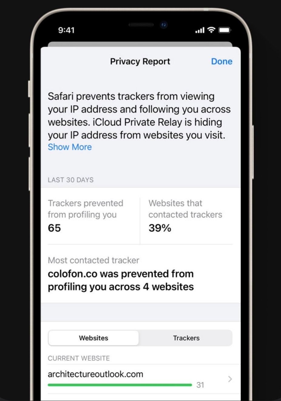 تقرير App Privacy Report مع iOS 15 - أبل