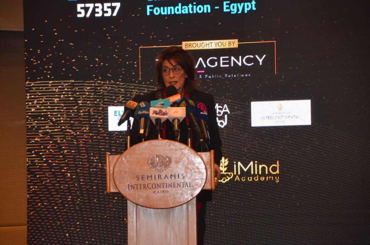الممثلة المصرية سماح أنور تتحدث في المؤتمر الصحفي للمهرجان - المكتب الإعلامي للمهرجان