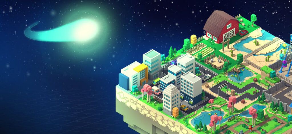لقطة لجانب من الأراضي الافتراضية - Metaverse Group