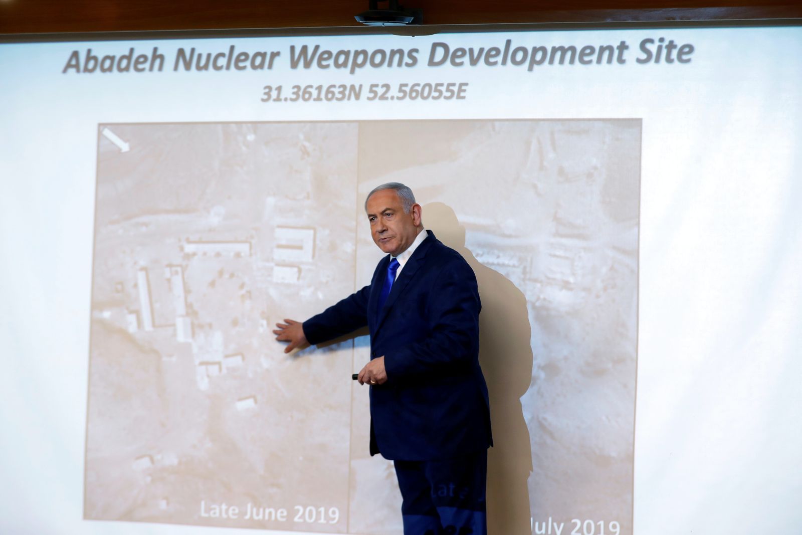 رئيس الوزراء الإسرائيلي بنيامين نتنياهو يتحدث في مؤتمر صحافي في القدس، 9 سبتمبر 2019 - REUTERS
