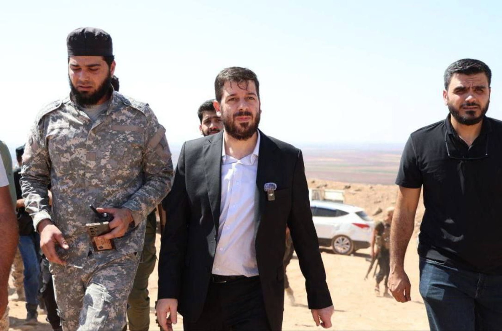 جولة ميدانية لقائد الأمن الداخلي في السويداء العميد أحمد الدالاتي على تل الحديد بريف المحافظة 4 اغسطس 2025