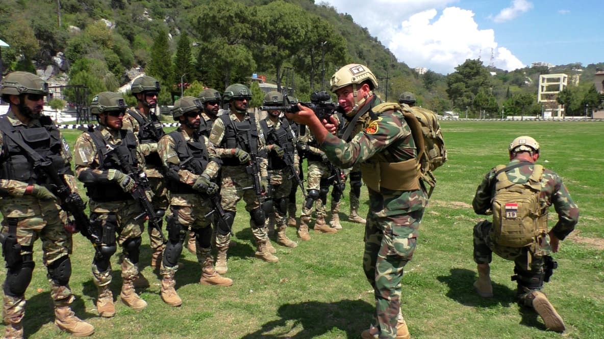 جانب من التدريب المصري الباكستاني المشترك رعد-2 الذي تستضيفه باكستان. 9 أبريل 2026