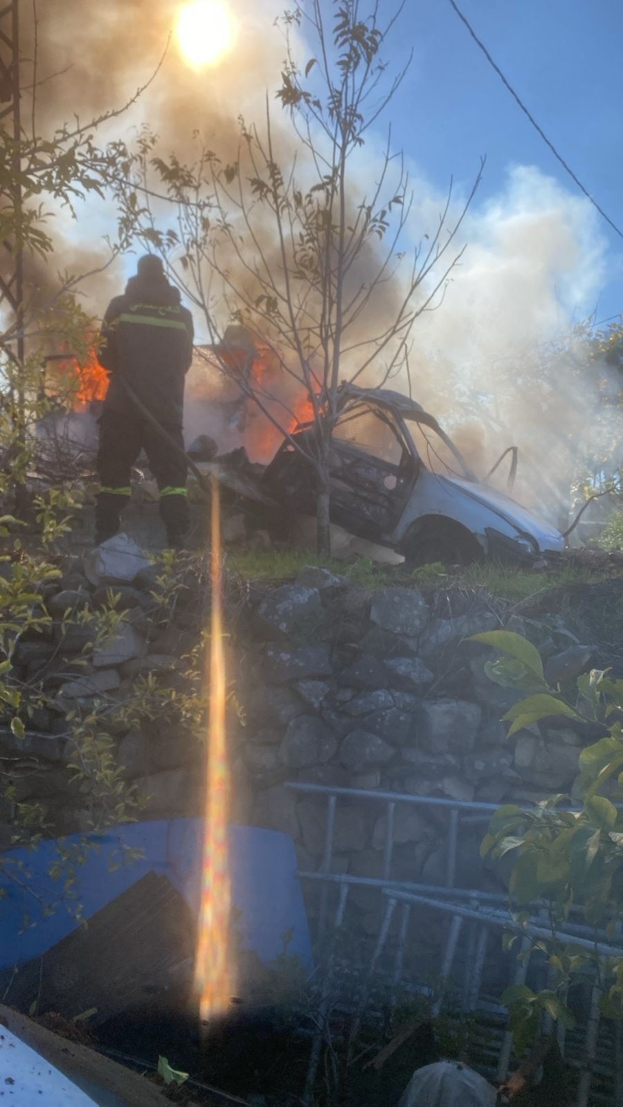 غارة إسرائيلية تستهدف مركبة في بلدة الطيبة جنوبي لبنان. 18 ديسمبر 2025