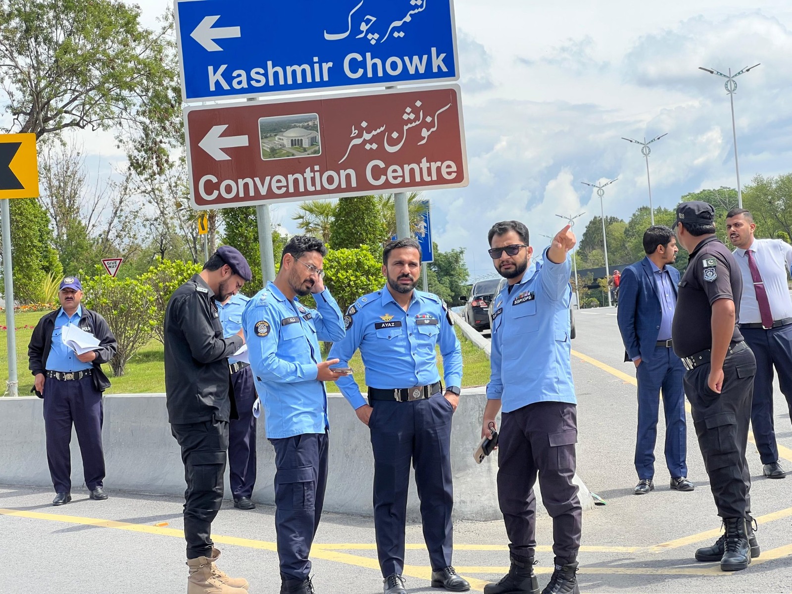 قوات الشرطة الباكستانية تنتشر في شوارع إسلام آباد. 9 أبريل 2026