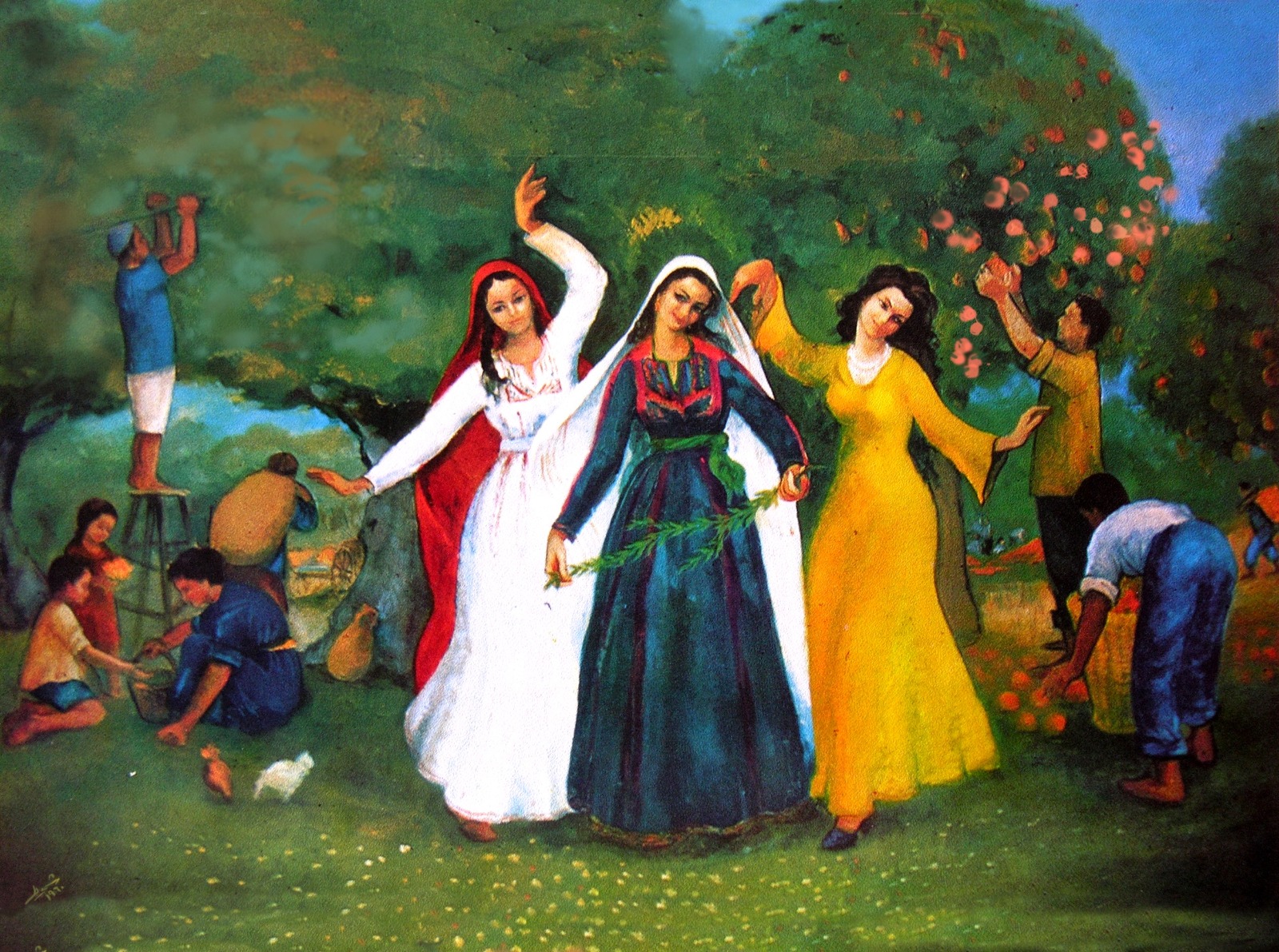 ربيع فلسطين عمل فني للرسام إسماعيل شموط (1960)