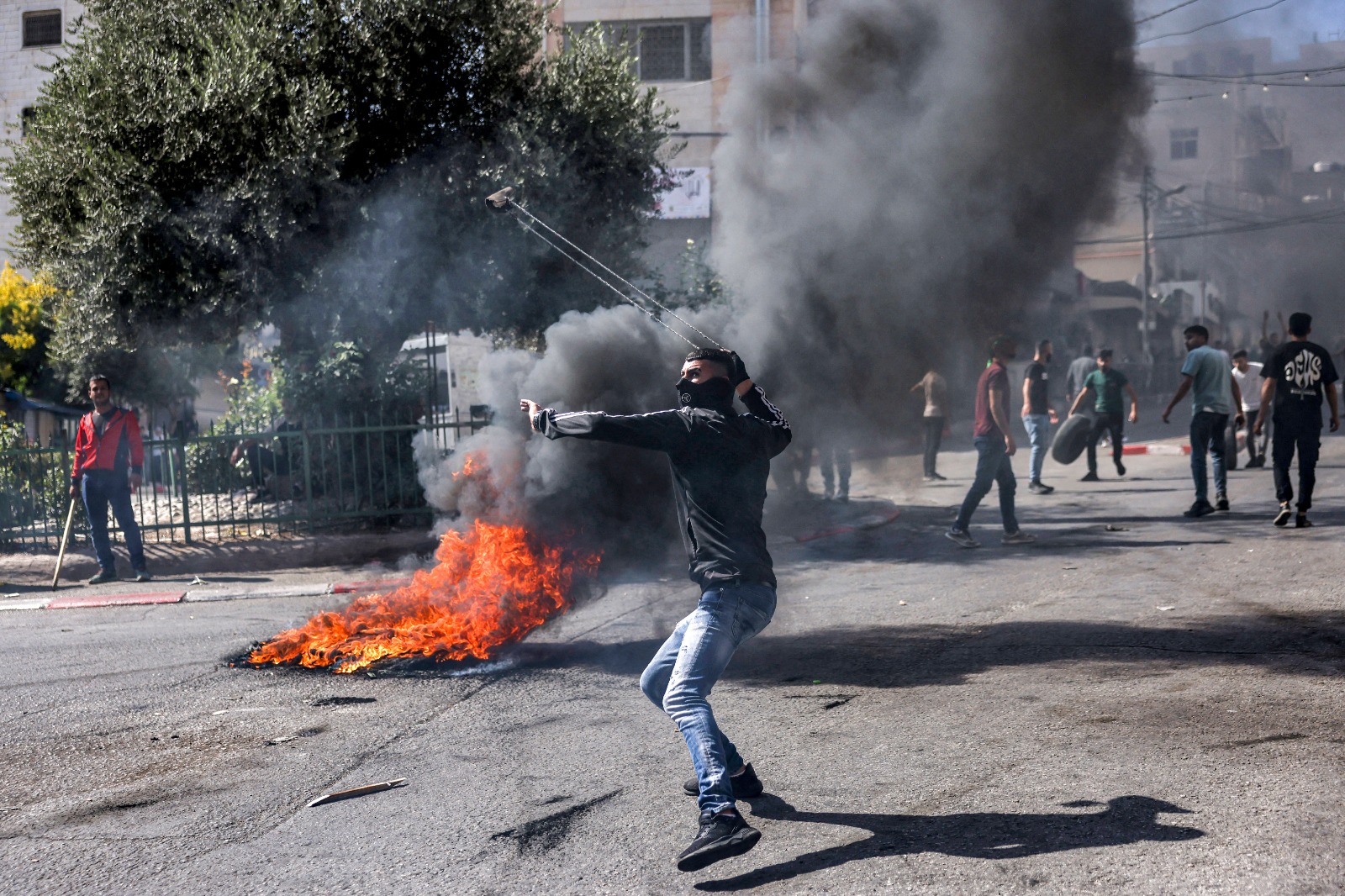 اشتباكات بين فلسطينيين والشرطة الإسرائيلية في الضفة الغربية المحتلة. 13 أكتوبر 2023