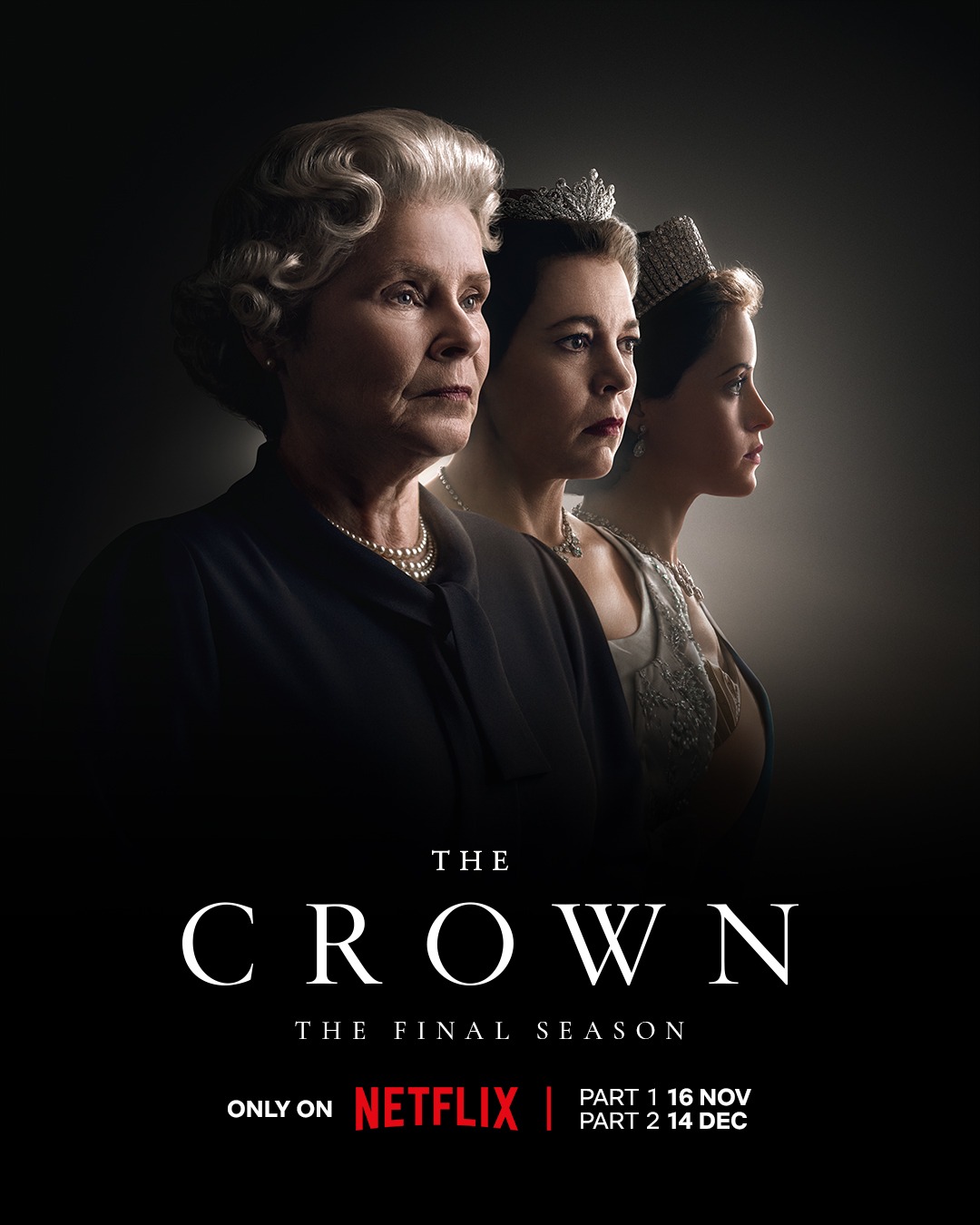 الملصق الدعائي لمسلسل  The Crown على منصة نتفلكس