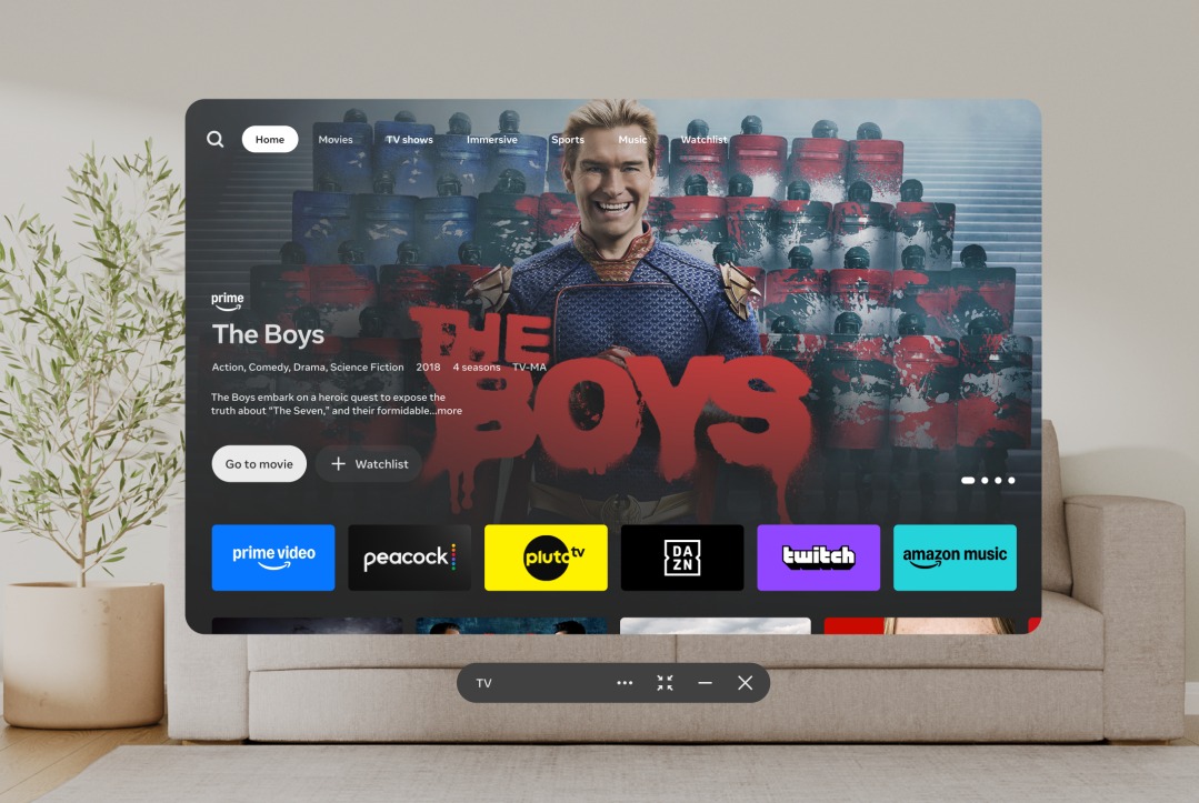 خدمة Horizon TV لبث المحتوى عبر نظارات ميتا كويست للواقع الافتراضي