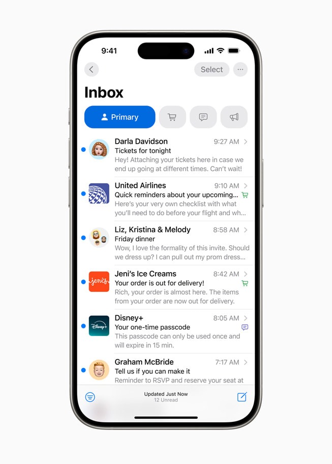 مزايا جديدة تصل إلى تطبيق Mail على آيفون مع iOS 18 الجديد