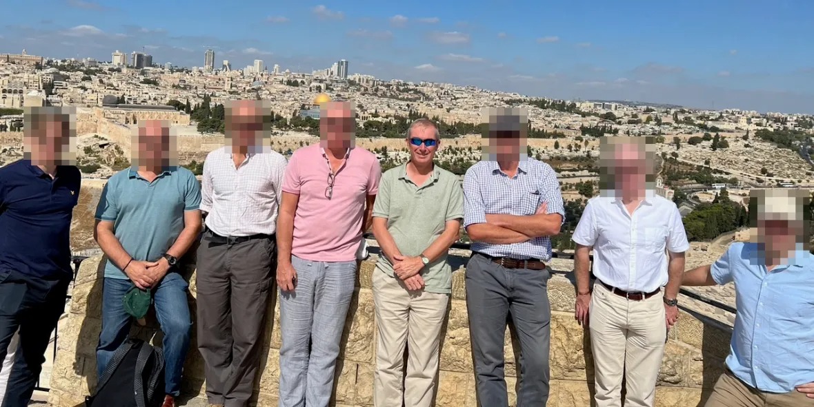 الجنرال مايك كوبر في جولة في القدس مع أعضاء من شركة Elbit Systems الاسرائيلية