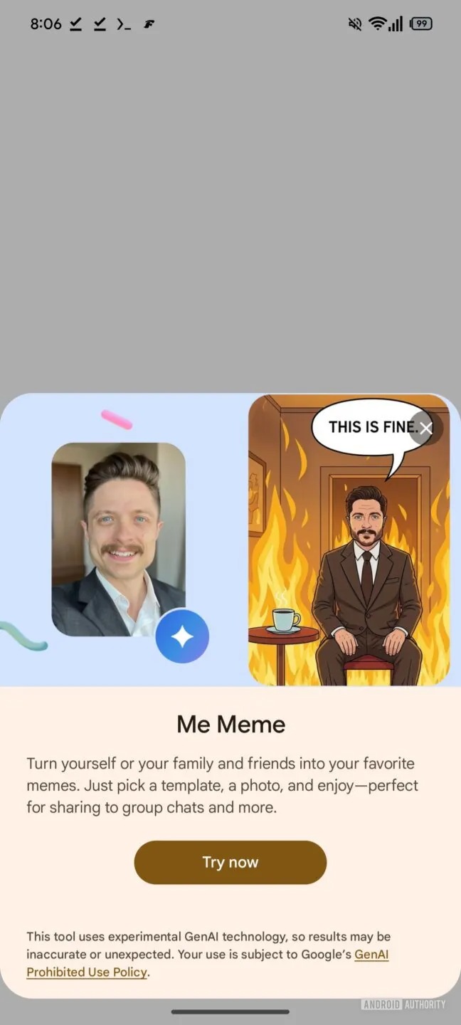 ميزة MeMe Me التجريبية لانشاء صور المميز عبر خدمة جوجل فوتوز بالذكاء الاصطناعي