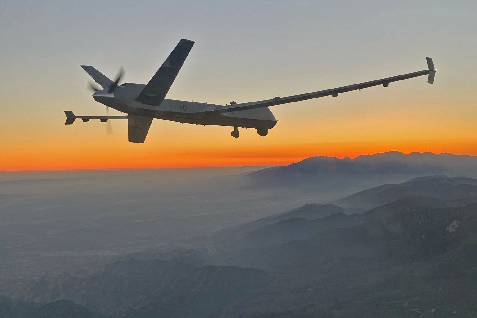طائرة أميركية من طراز MQ-9 Reaper تحلق جنوب كاليفورنيا. أغسطس 2020
