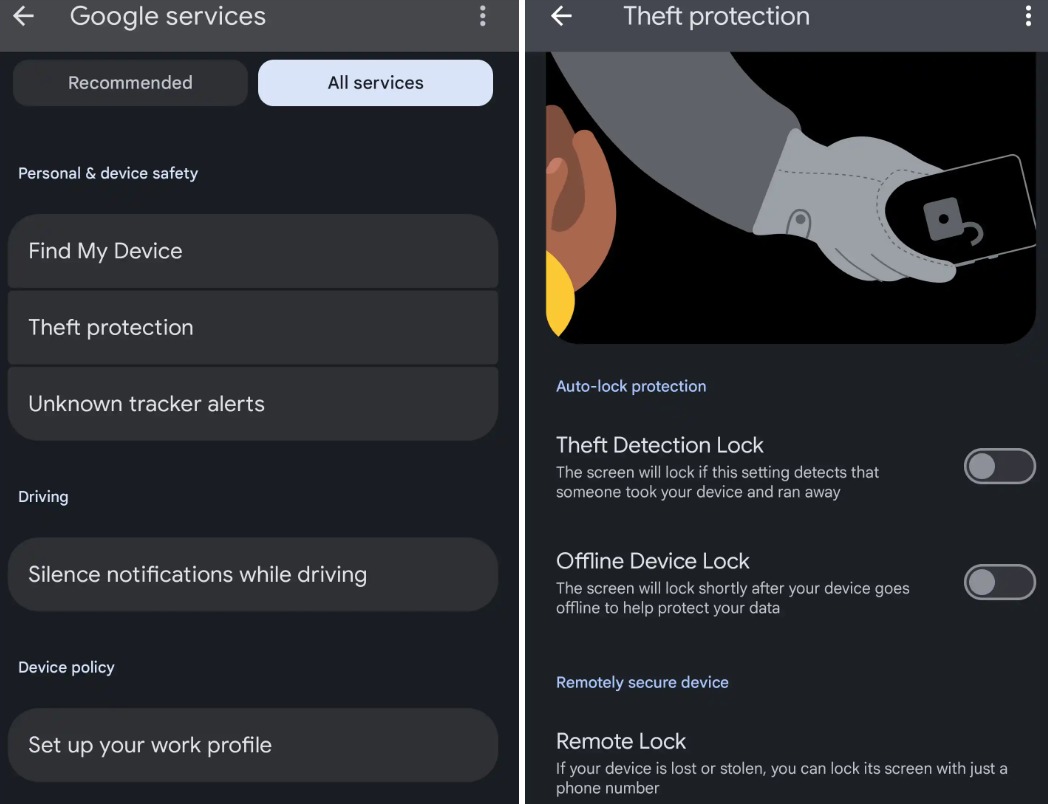 ميزة Theft Detection Lock تبدأ الوصول إلى بعض هواتف أندرويد 15 بالولايات المتحدة