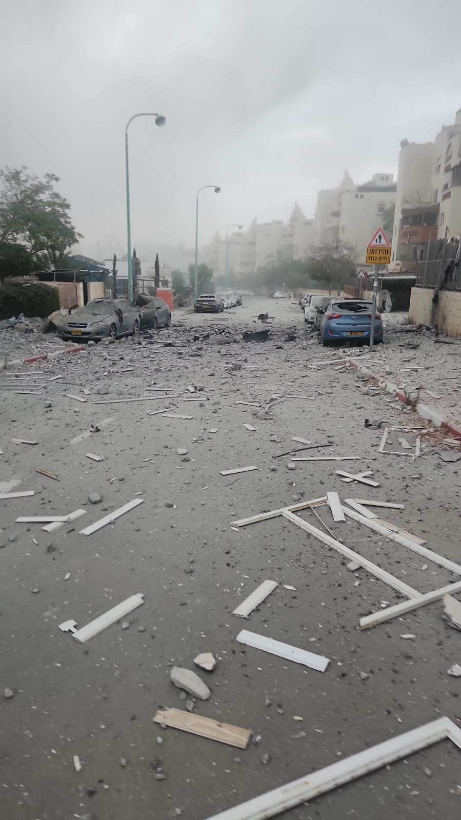 موقع متضرر جرّاء سقوط صاروخ إيراني في مدينة بئر السبع جنوبي إسرائيل. 24 يونيو 2025