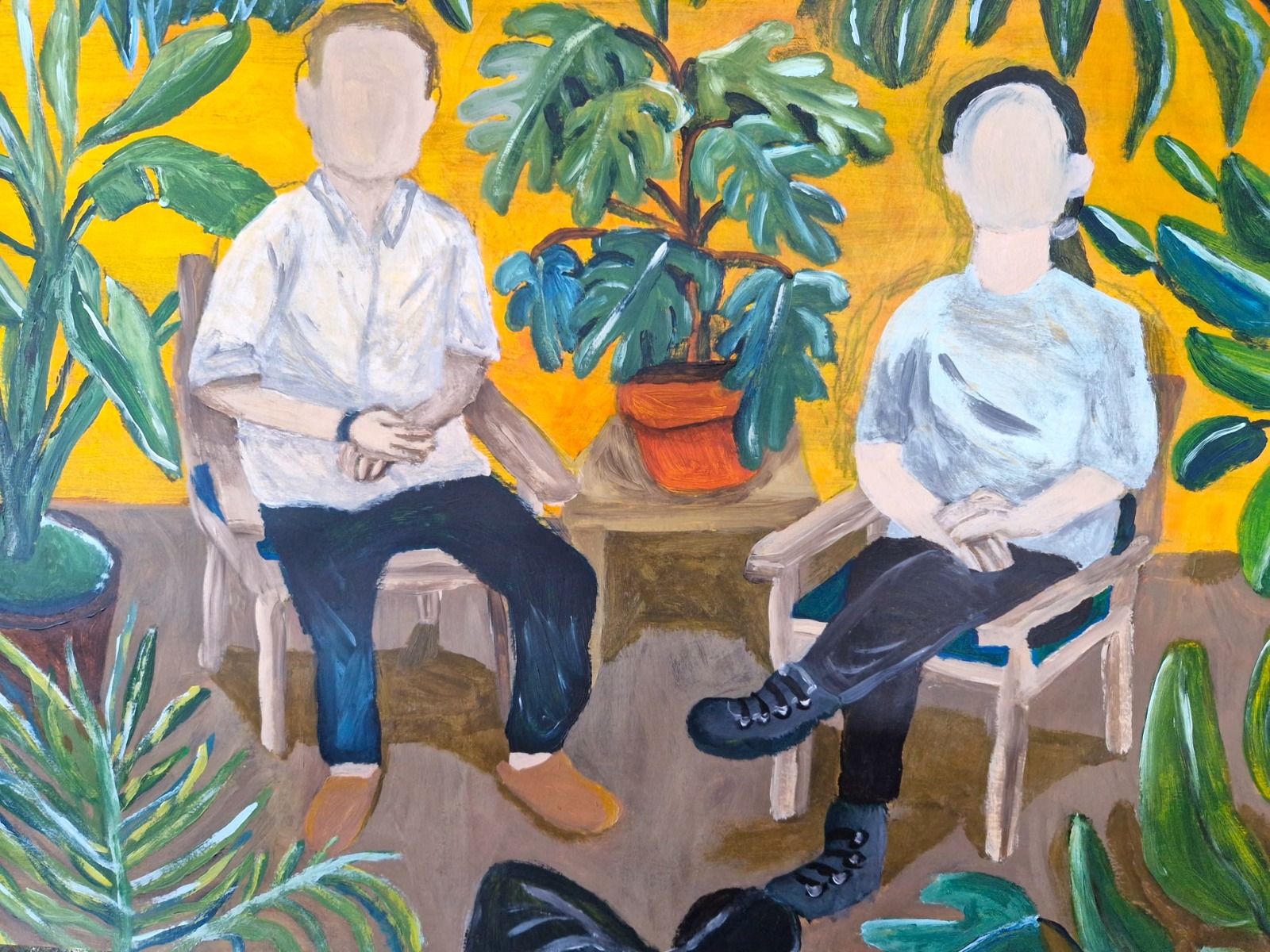 عمل للفنان ماد بعنوان نهاية جلسة علاج