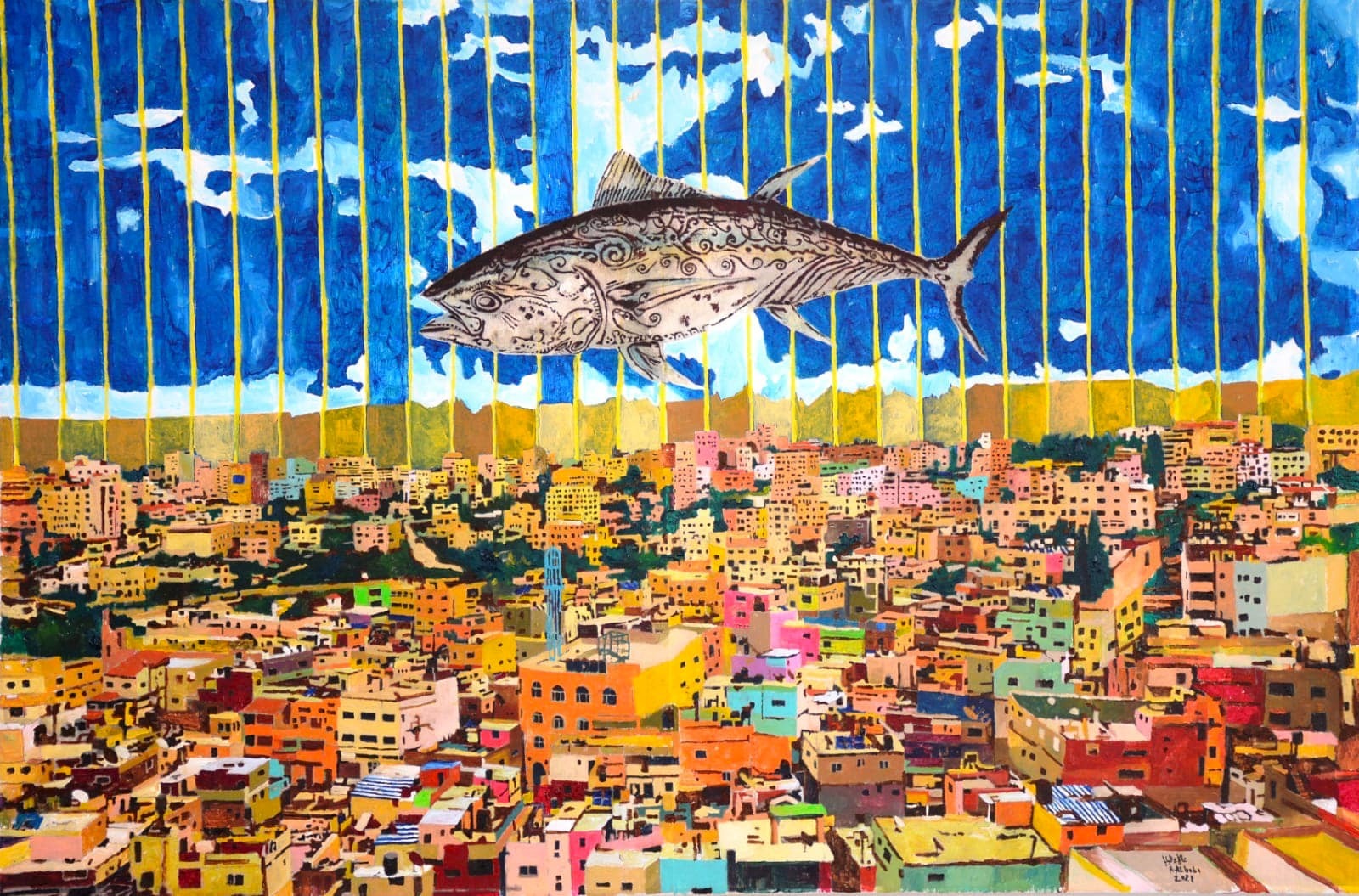 لوحة من أعمال علاء البابا