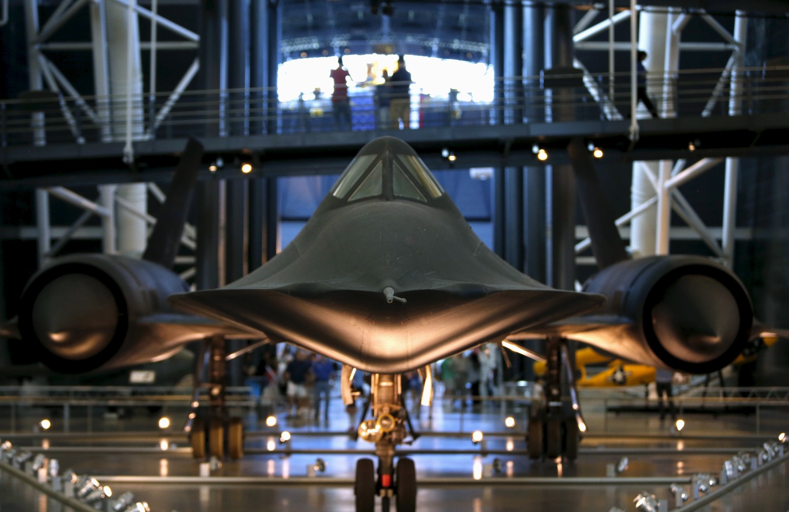 طائرة Lockheed SR-71 Blackbird في متحف Udvar-Hazy Smithsonian National Air and Space Annex في شانتيلي بفيرجينيا. 28 أغسطس 2015