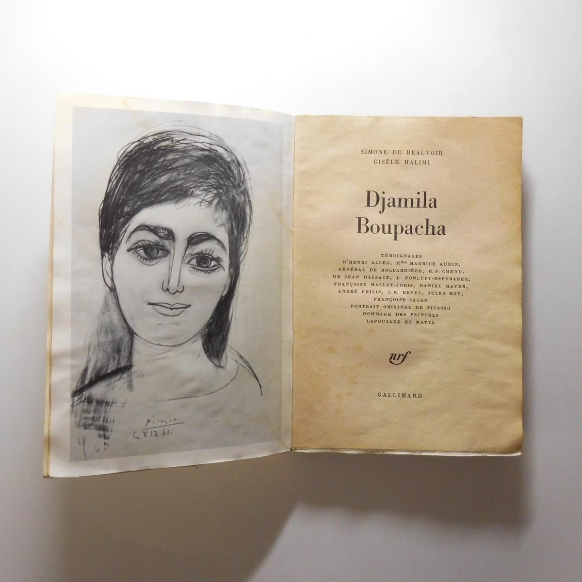 لوحة بريشة بيكاسو للمناضلة الجزائرية جميلة