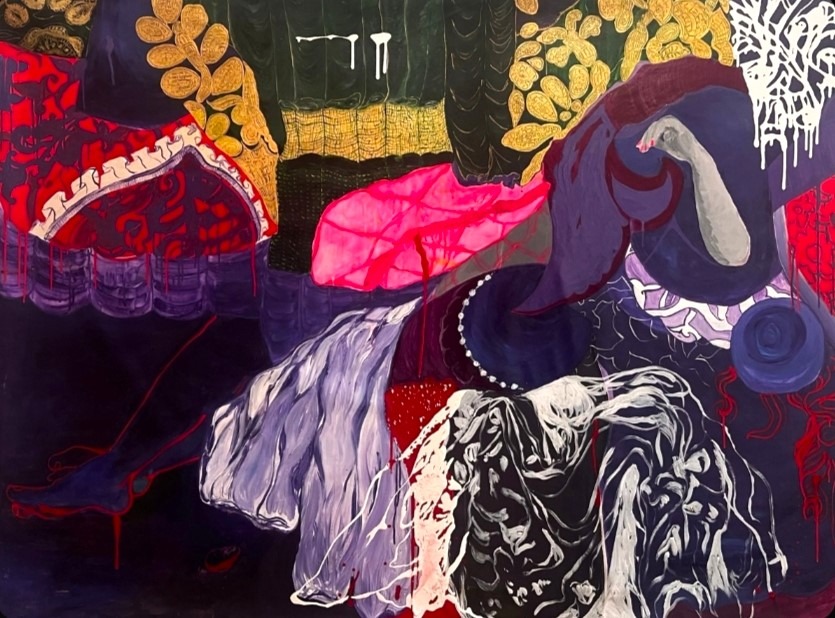 عمل للفنانة الجزائرية زليخة بو عبدالله