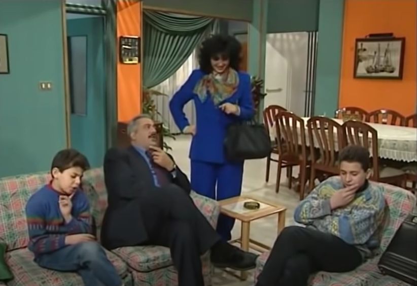 مشهد من مسلسل يوميات هناء وجميل