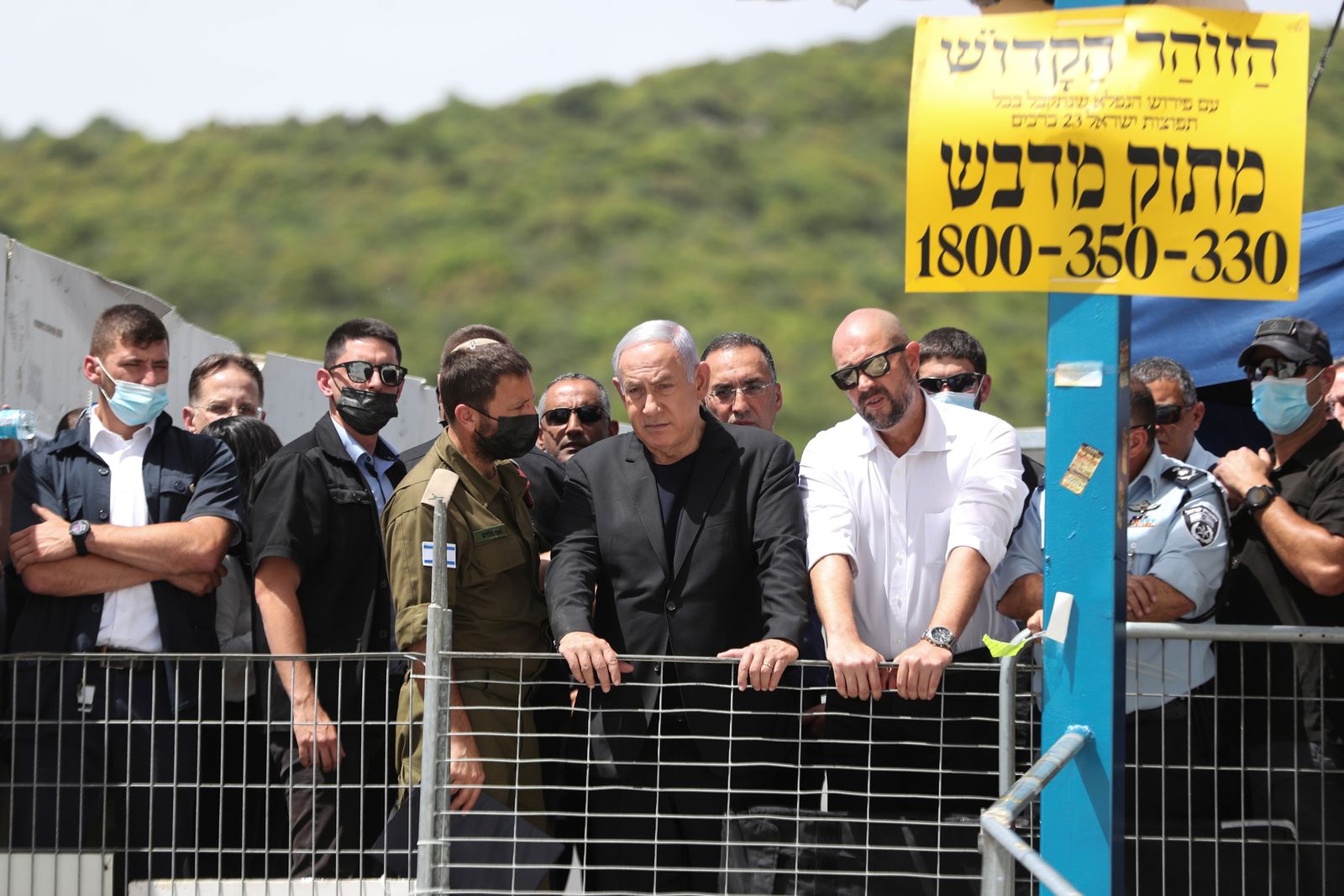Israeli Prime Minister Benjamin Netanyahu visits Mount Meron - REUTERS