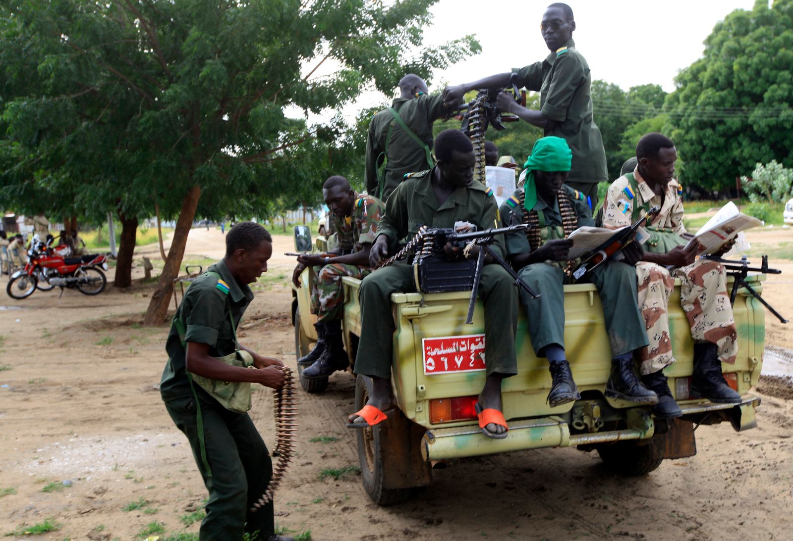 عناصر من الجيش السوداني في منطقة بالقرب من جنوب كردفان  - REUTERS