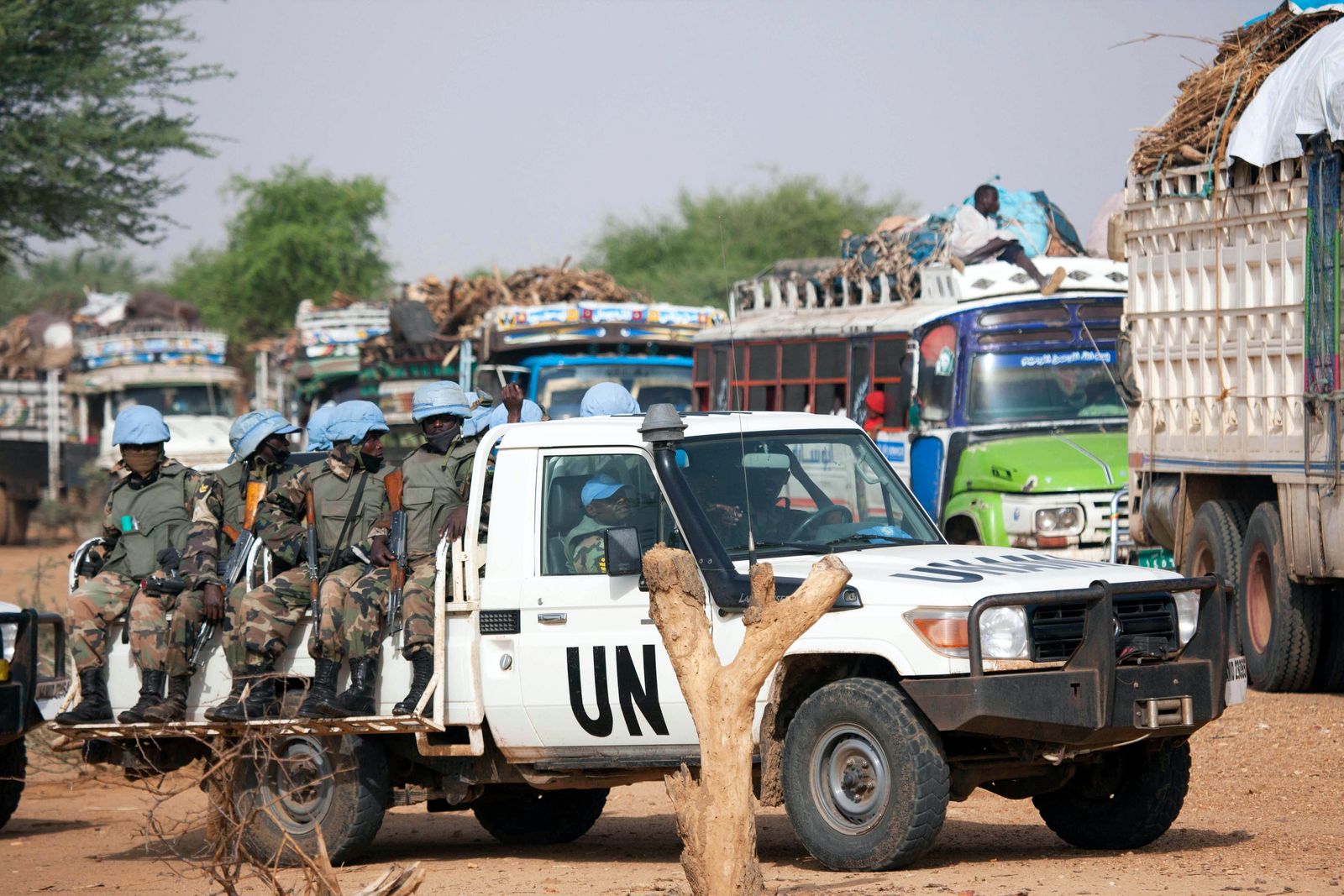 دورية عسكرية تابعة للبعثة الأممية في دارفور  - REUTERS
