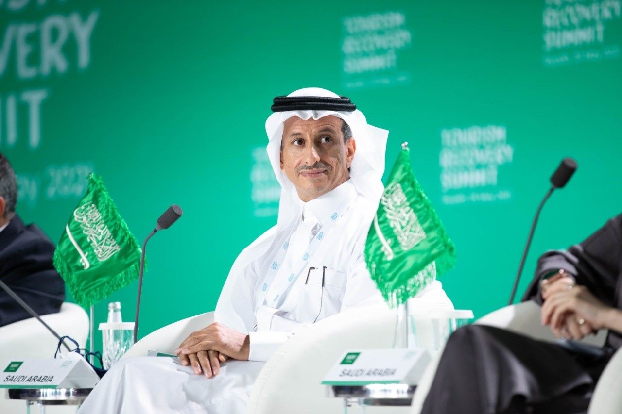 وزير السياحة السعودي أحمد الخطيب خلال قمة تعافي القطاع السياحي، 26 مايو 2021 - الشرق