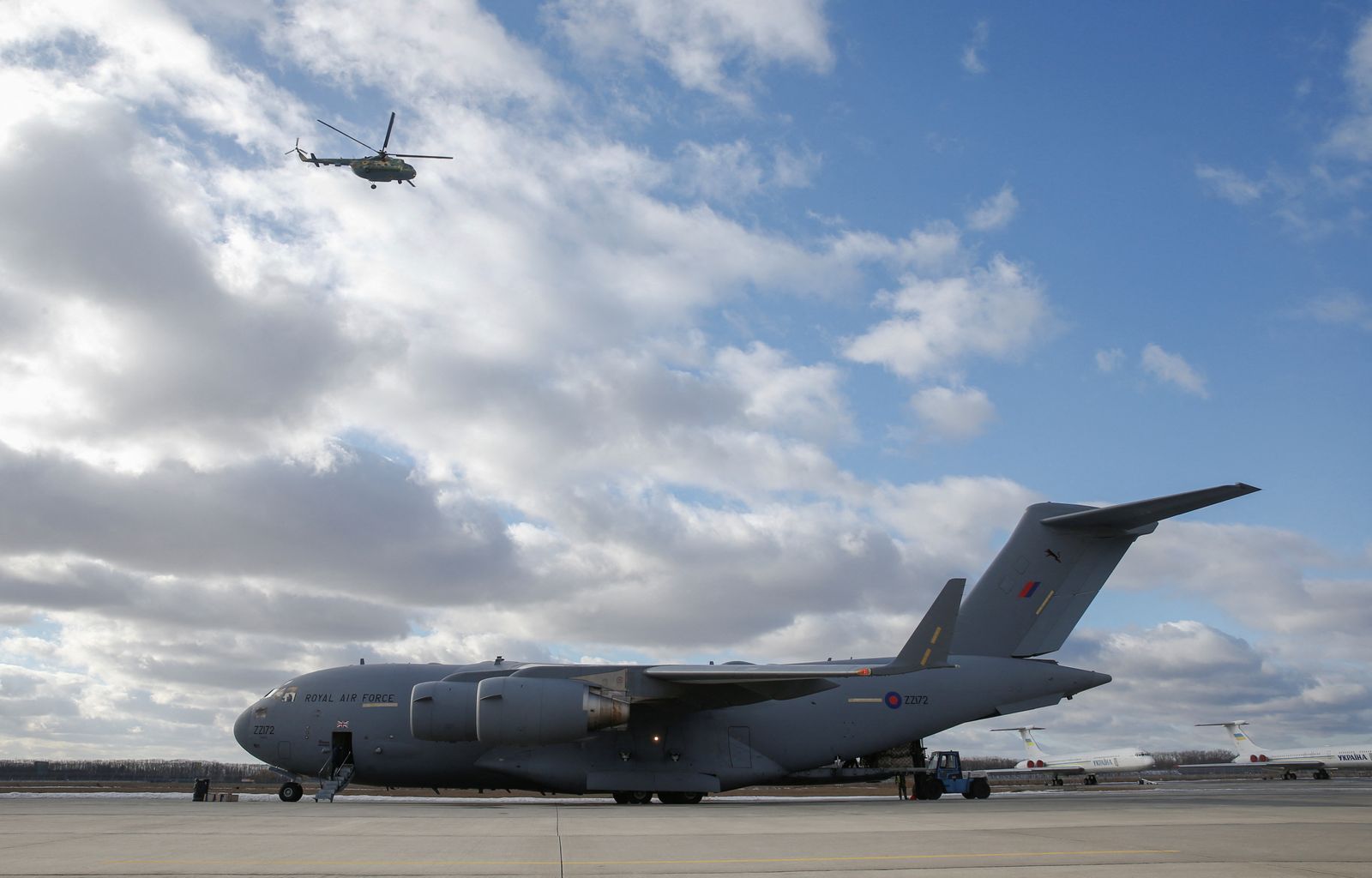 Ukraine receives shipment of Britain's military aid at Boryspil airport - REUTERS